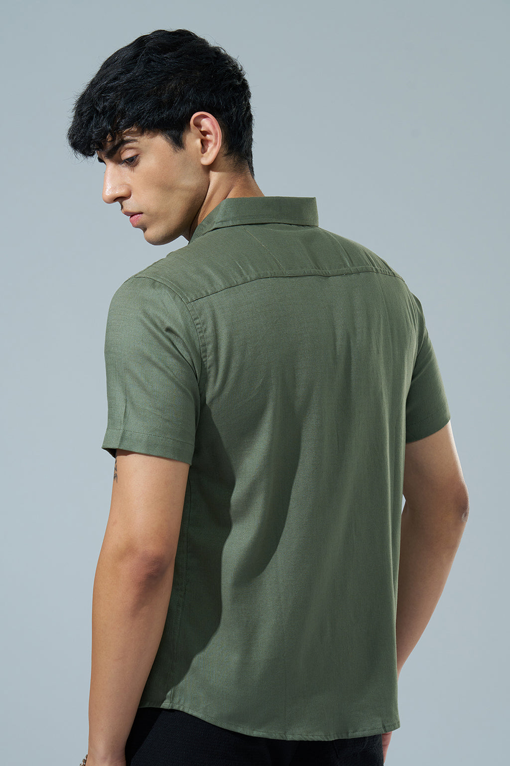 Olive Regular Fit Casual Shirt for Men - Image 5