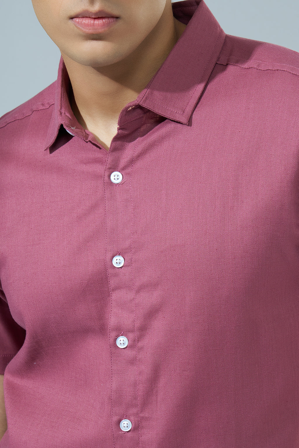 Pink Regular Fit Casual Shirt for Men - Image 3