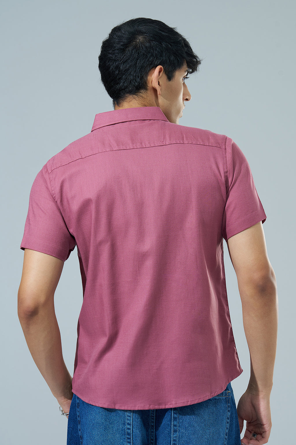 Pink Regular Fit Casual Shirt for Men - Image 5