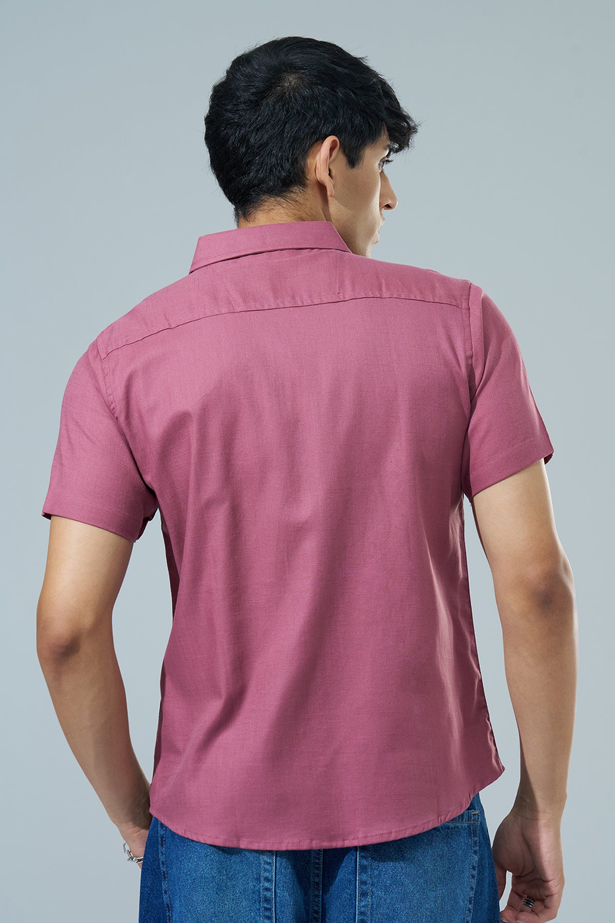 Pink Regular Fit Casual Shirt for Men - Image 5