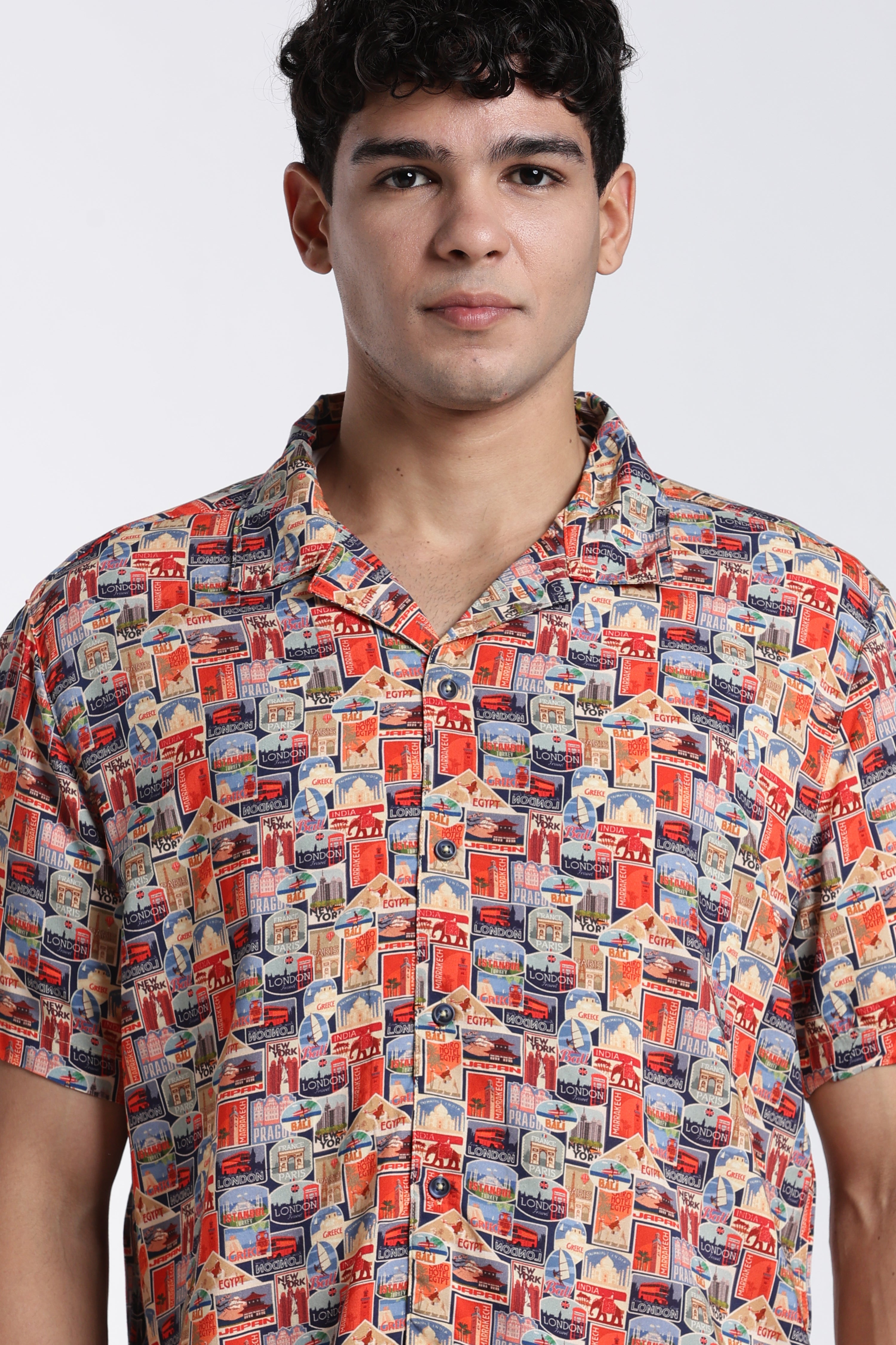 Multi-coloured Regular Fit Shirt for Men - Image 3