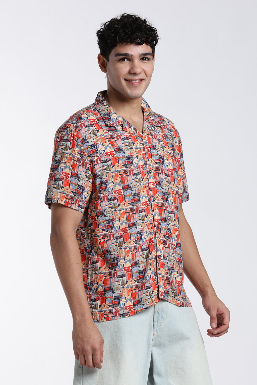 Multi-coloured Regular Fit Shirt for Men - Image 4