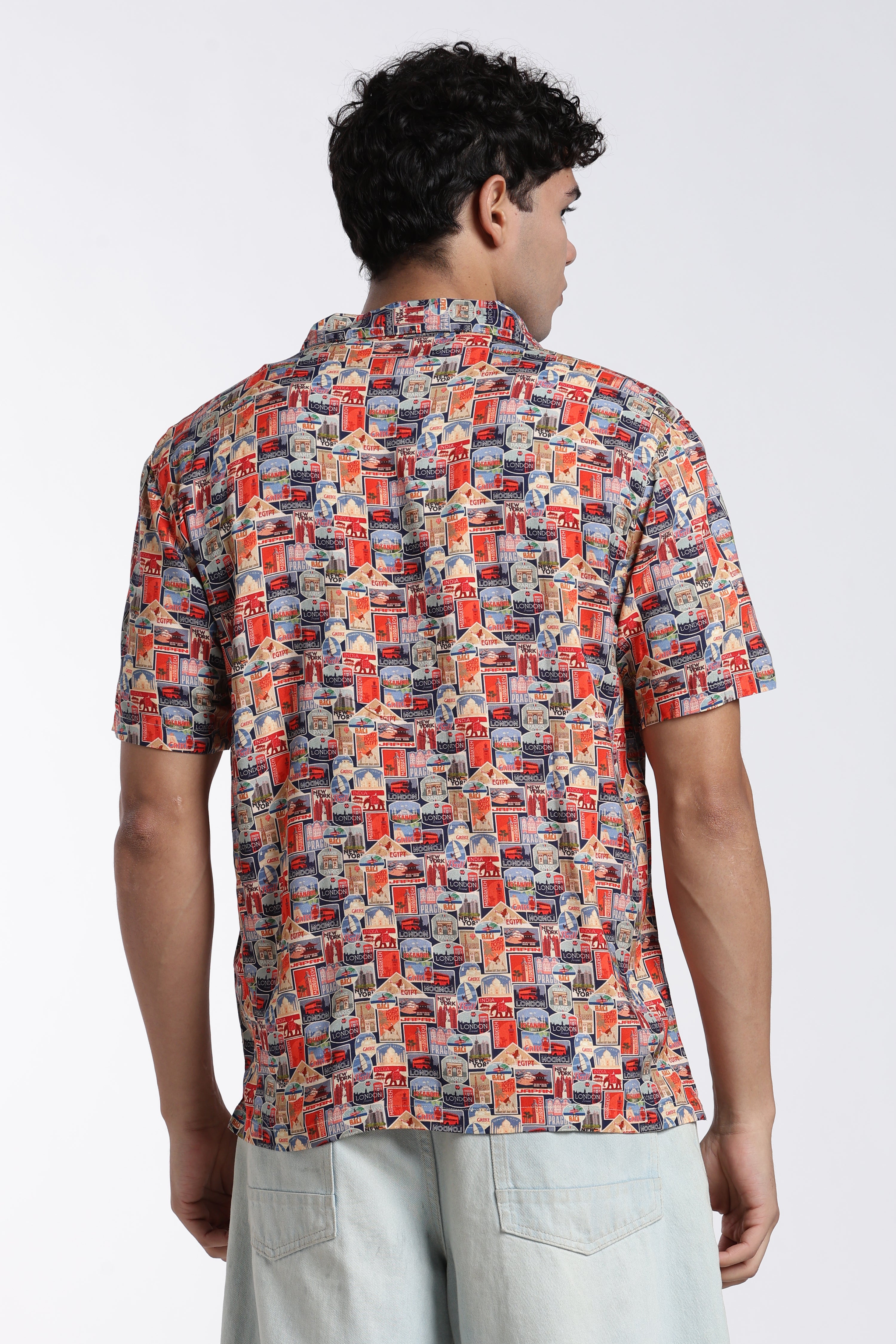 Multi-coloured Regular Fit Shirt for Men - Image 5