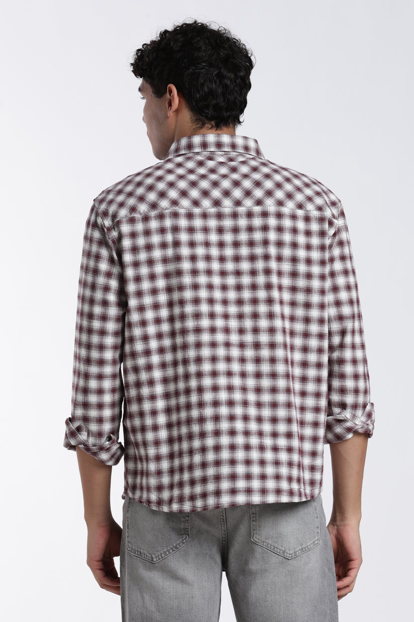 Maroon Regular Fit Shirt For Men - Image 5