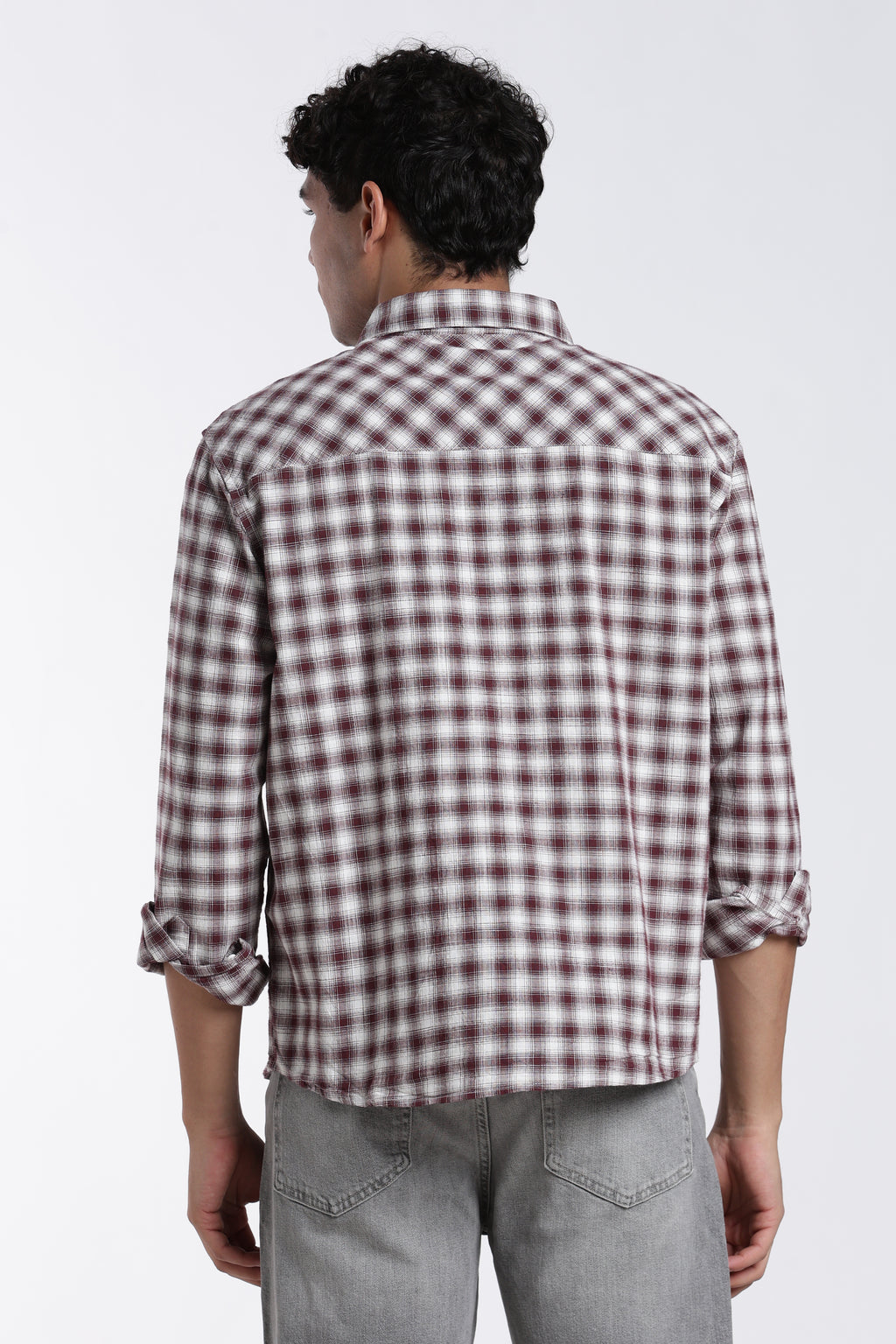 Maroon Regular Fit Shirt for Men - Image 5