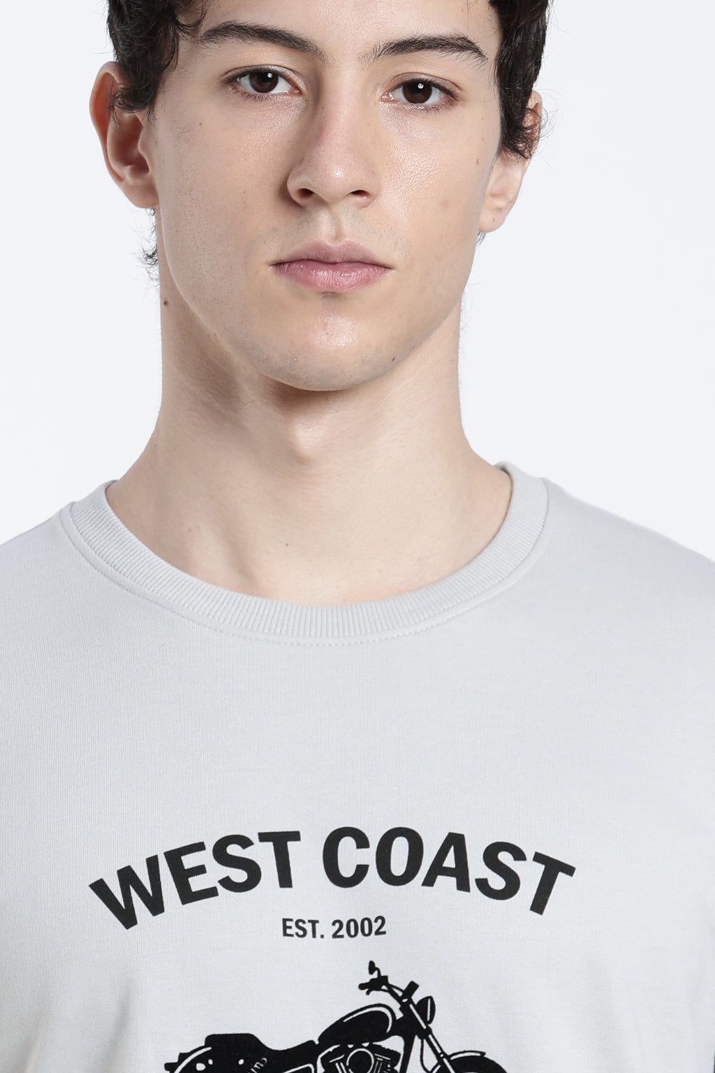 Grey Graphic Regular Fit T-Shirt for Men - Image 3