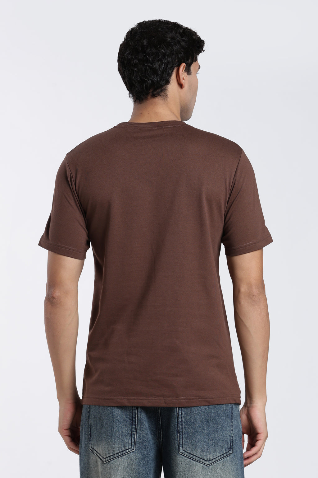 Brown Typographic Regular Fit T-Shirt for Men - Image 5