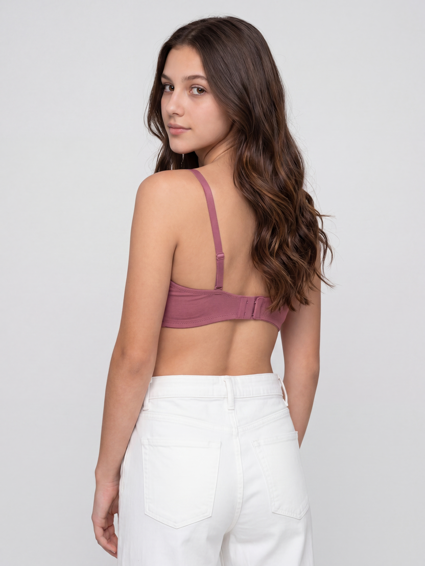 Mauve Seamless Everyday Comfort Bra For Women - Image 5