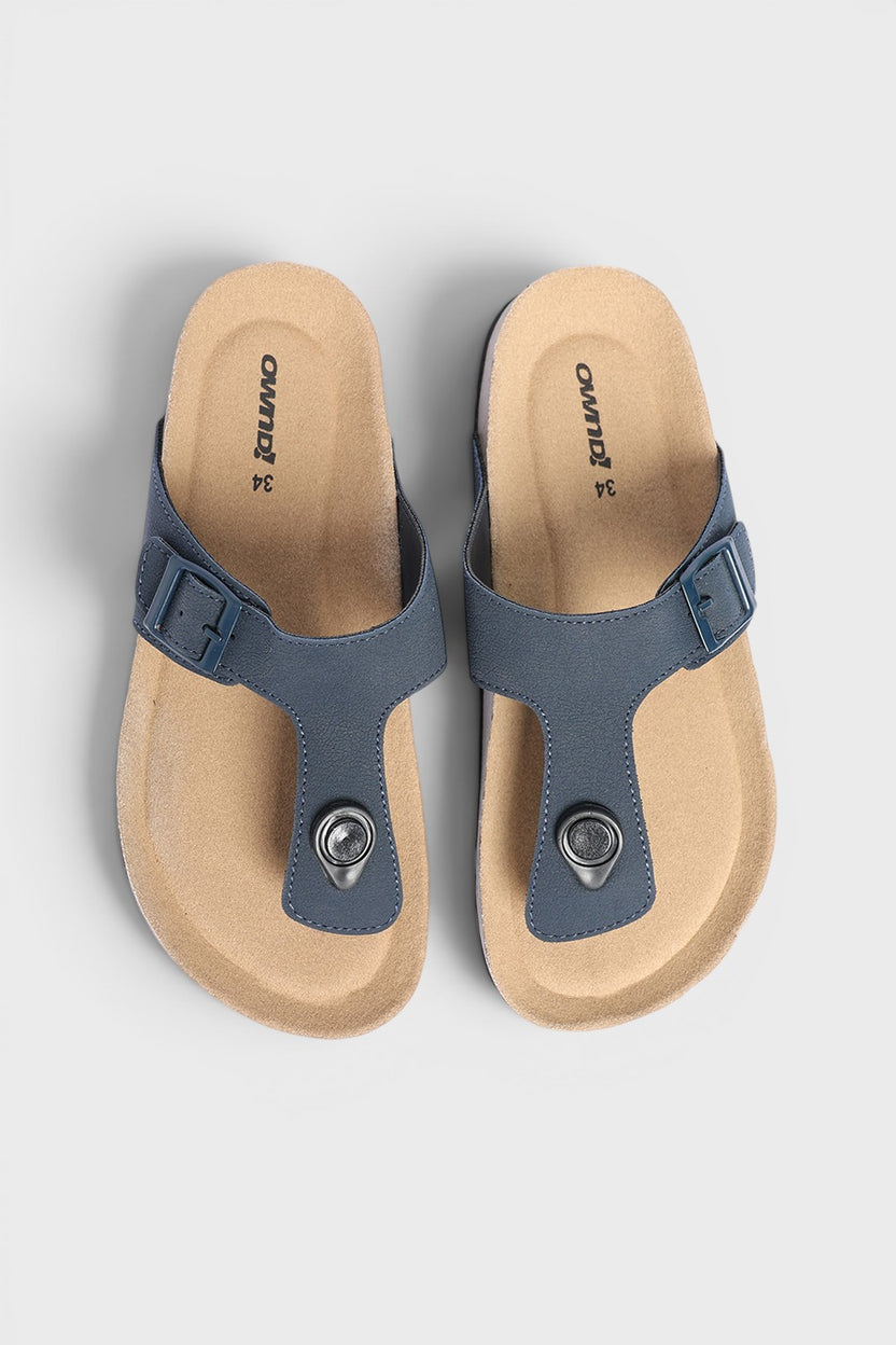 Navy PU Synthetic Sandal for Boys - Image 4