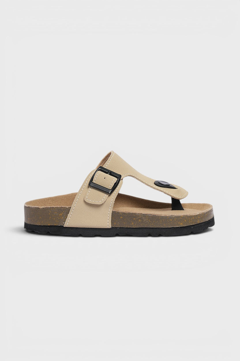 Beige PU Synthetic Sandal for Boys - Image 2