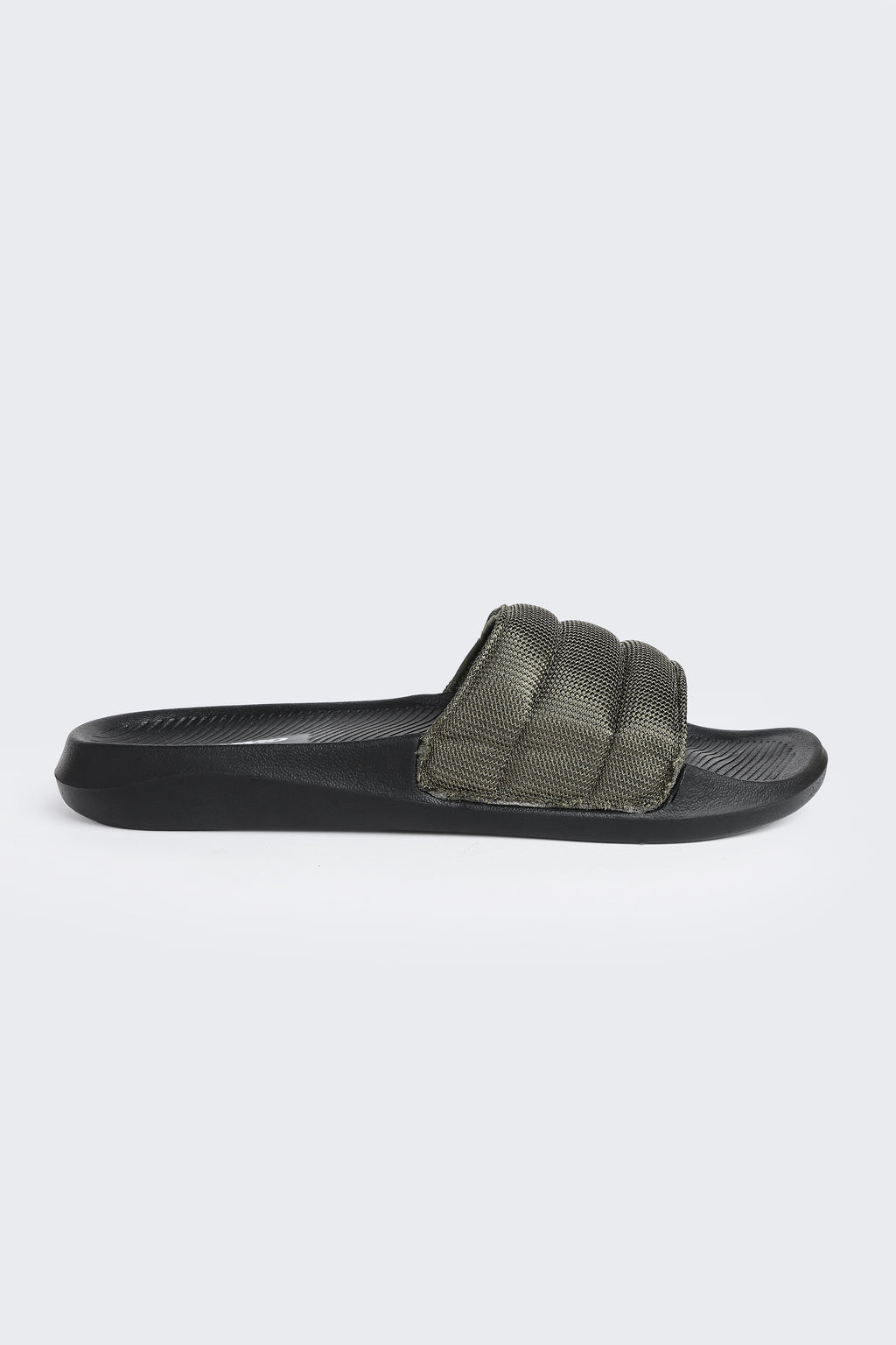 Olive Solid Pool Slides for Men - Image 2