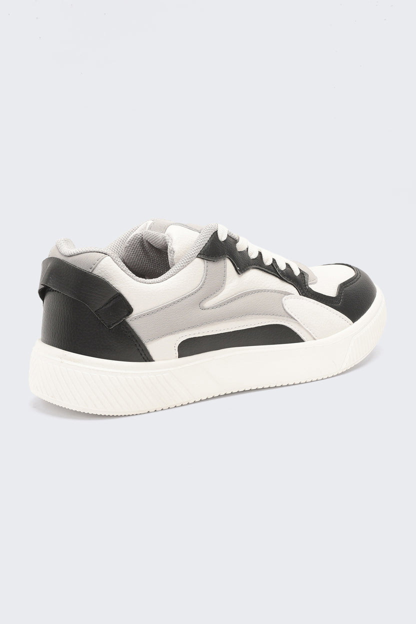 Black Colourblocked Sneakers for Men - Image 3