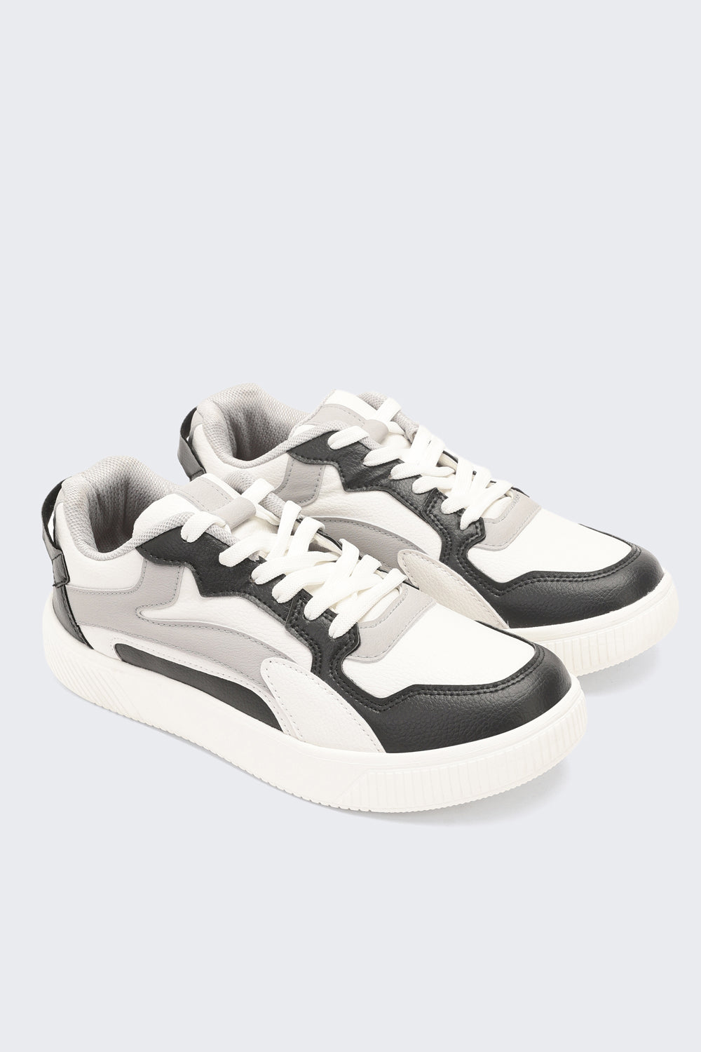Black Colourblocked Sneakers for Men - Image 5