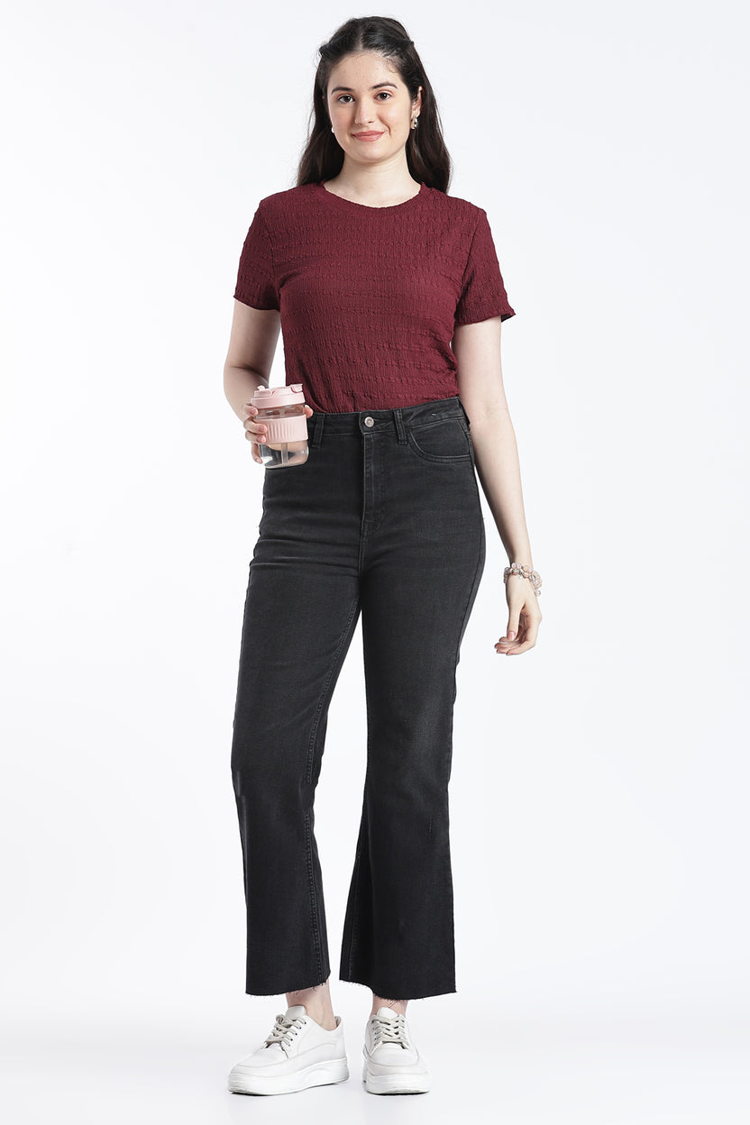 Black Straight Fit Jeans With 5 Pocket For Women - Image 6