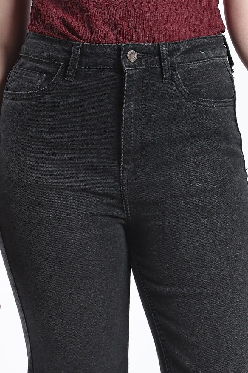 Black Straight Fit Jeans With 5 Pocket For Women - Image 7