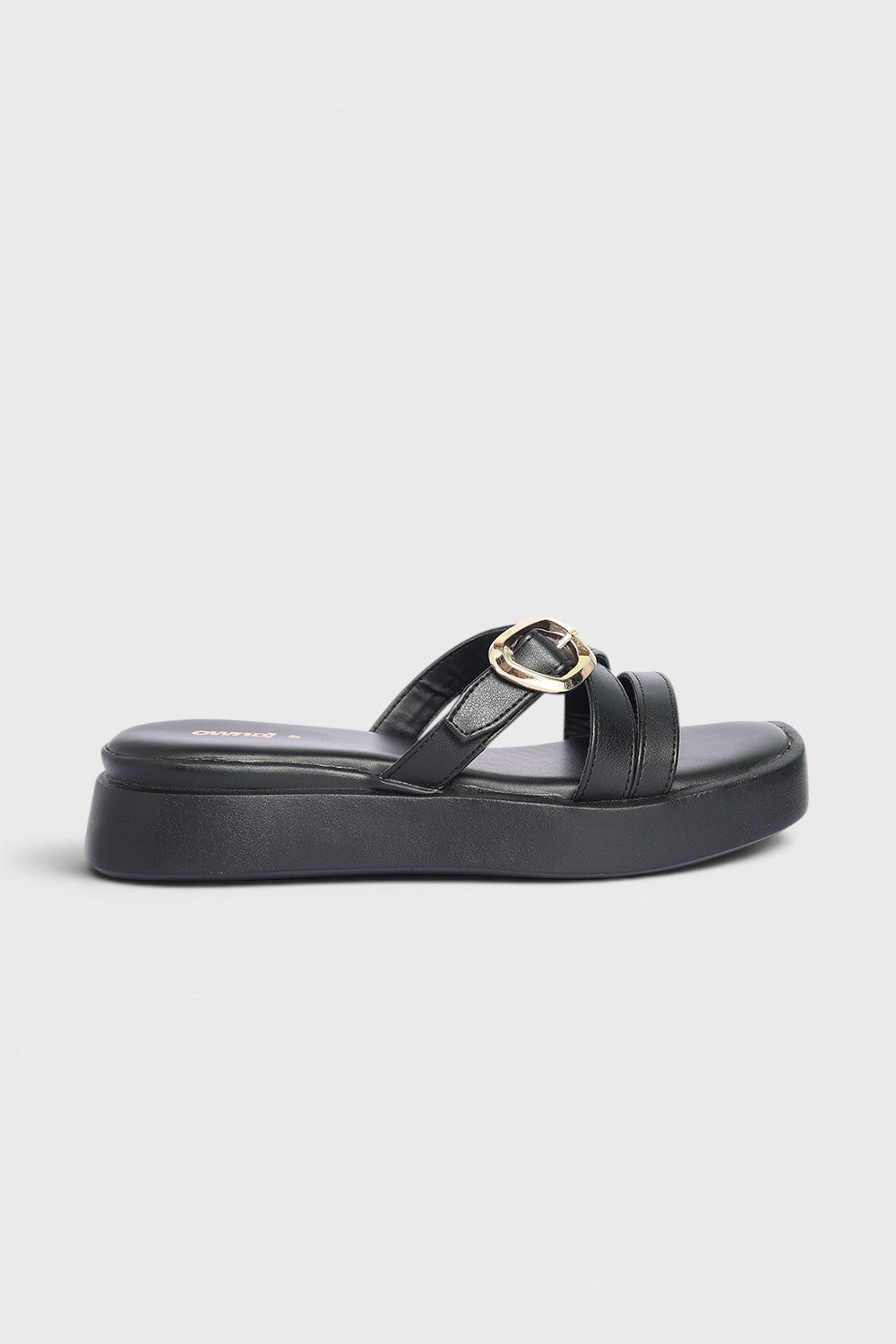 Black Solid Sandal for Women - Image 2