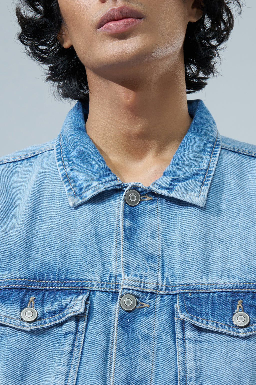 Indigo Denim Regular Fit Jacket for Men - Image 2