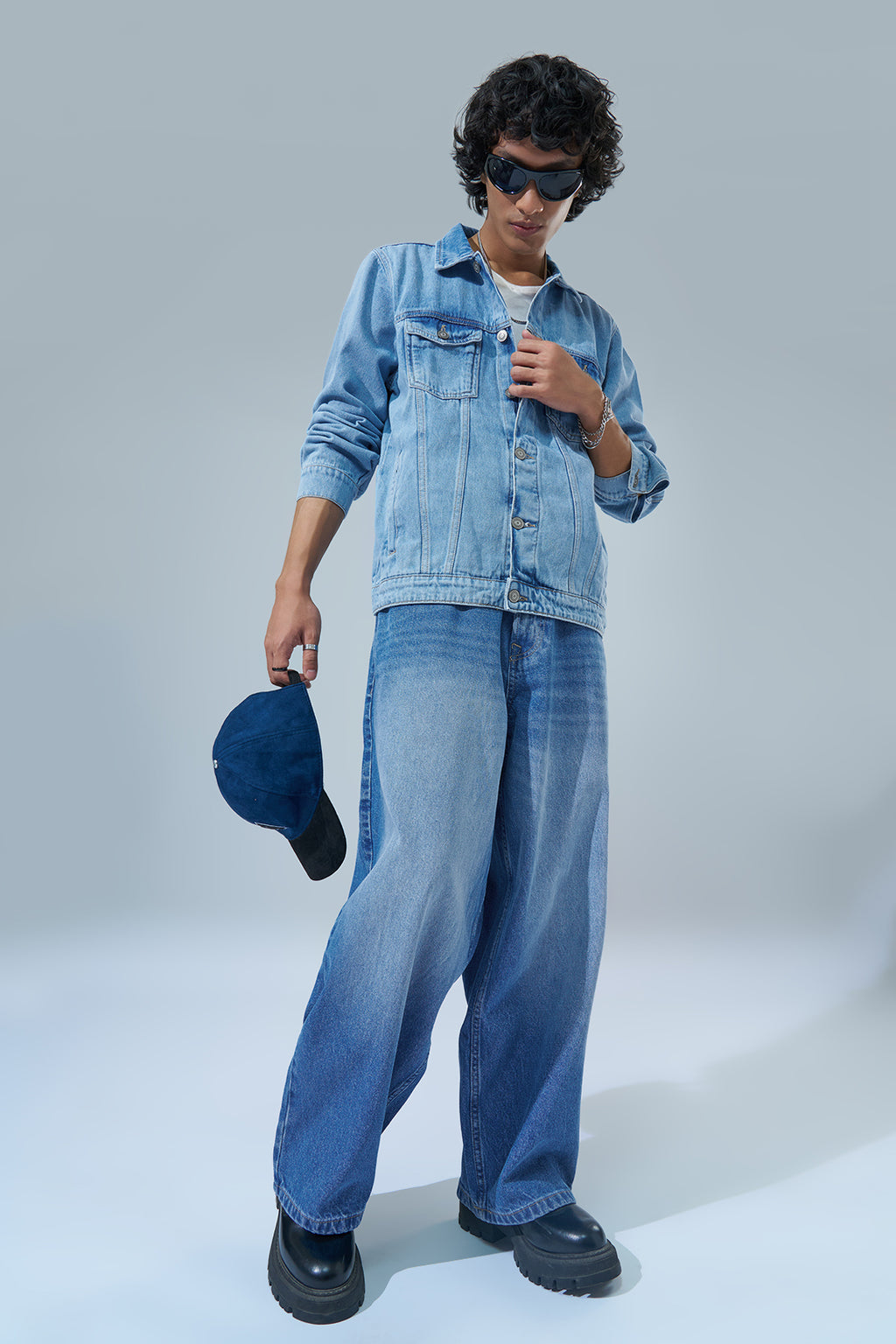 Indigo Denim Regular Fit Jacket for Men - Image 6