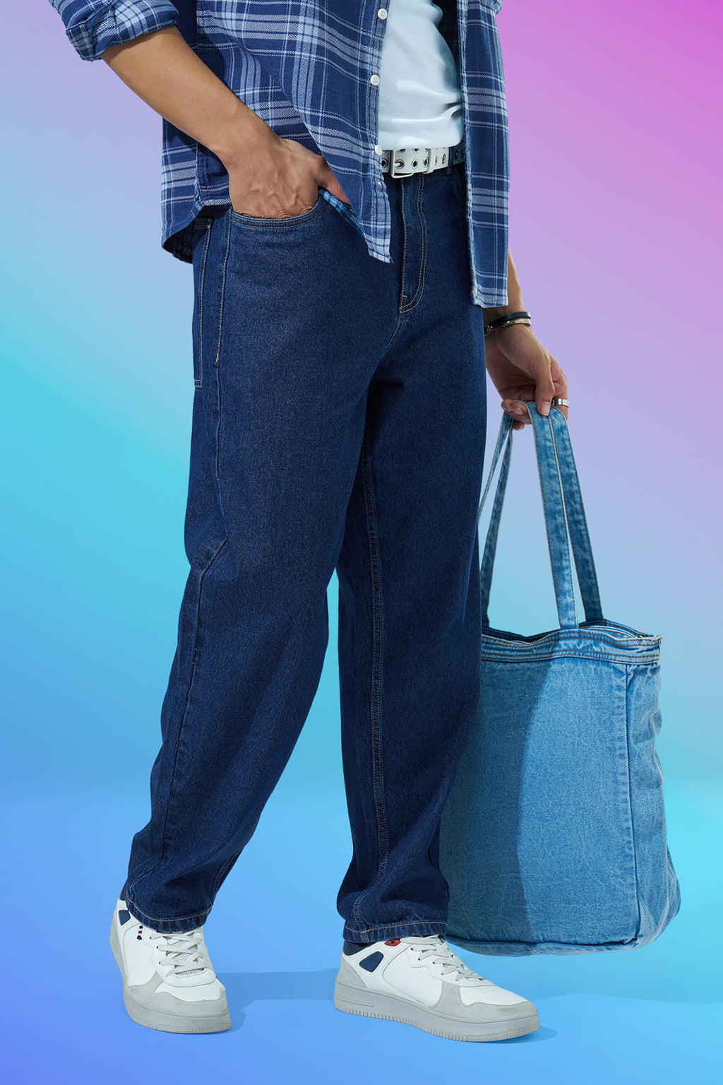 Blue Carpenter Fit Jeans For Men - Image 1