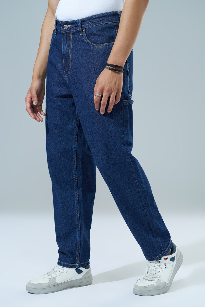 Blue Carpenter Fit Jeans For Men - Image 4