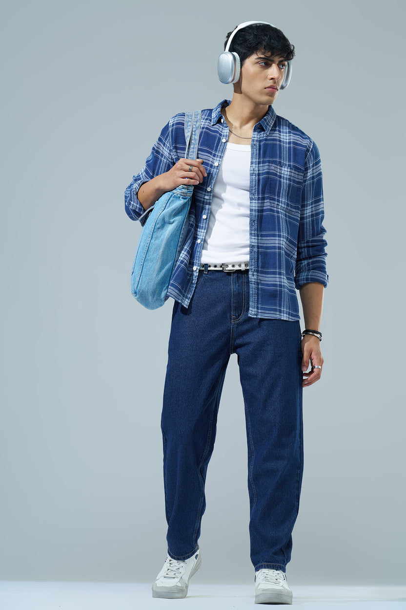 Blue Carpenter Fit Jeans For Men - Image 6