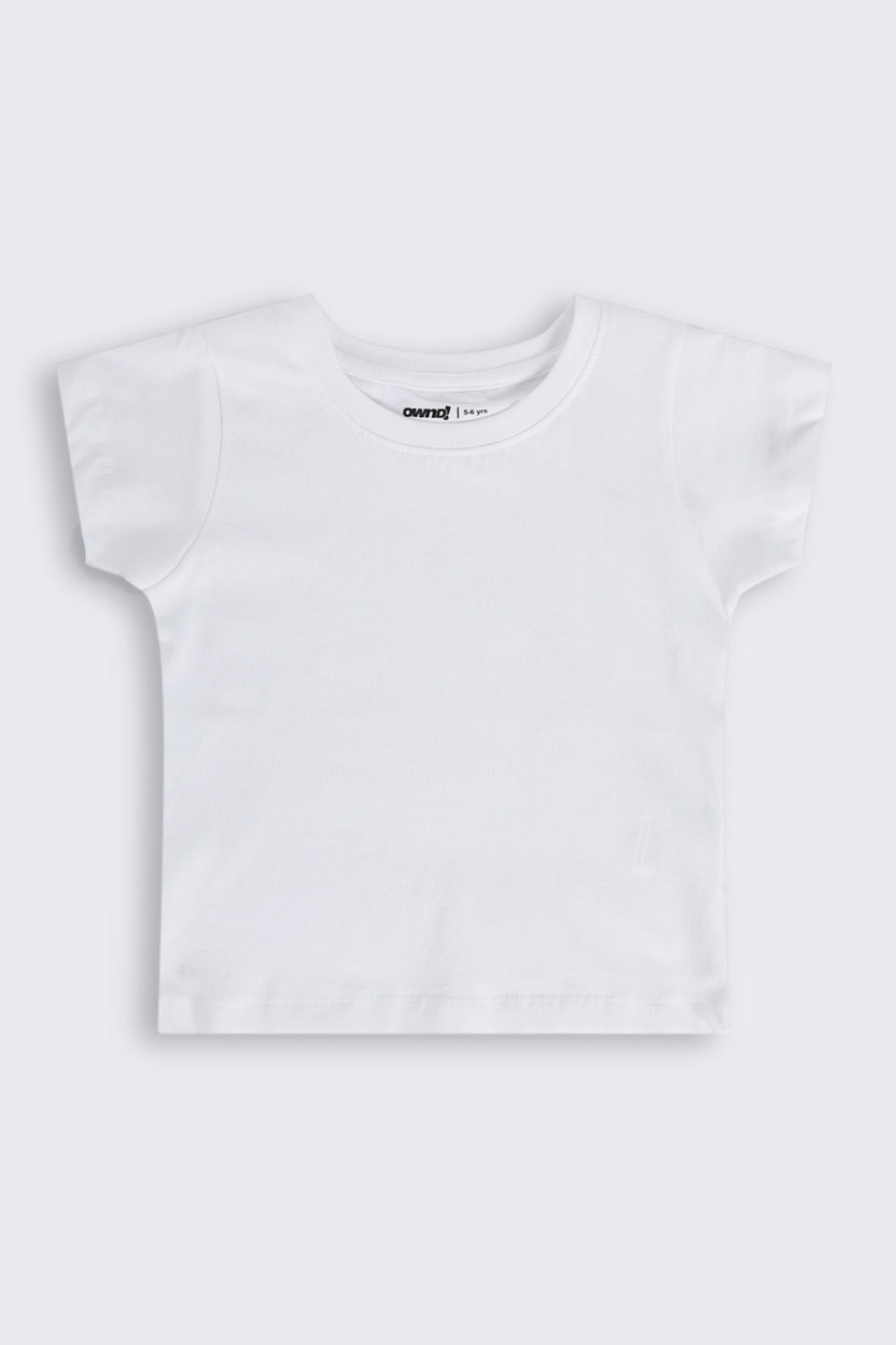 Blue Embroidered Cotton Dungaree With T-Shirt for Girls - Image 3