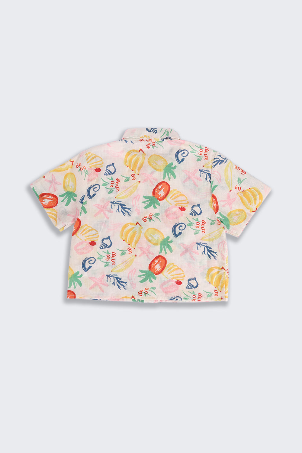 Multi-coloured Fruits Printed Regular Fit Shirt for Tweens Girls - Image 3