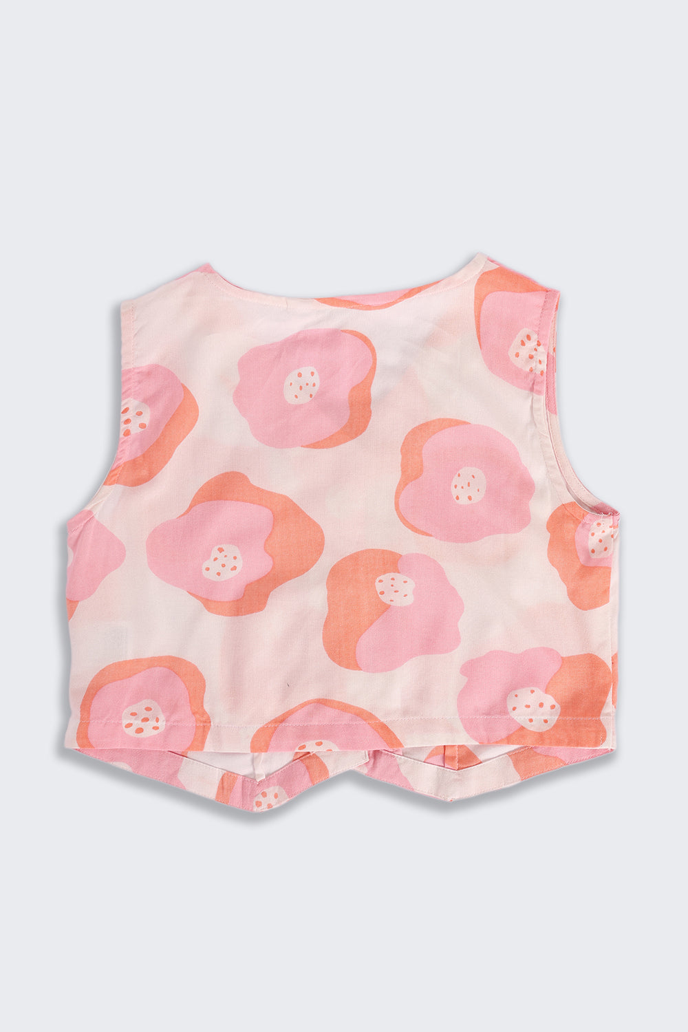 Coral All Over Printed Regular Fit Co-ord Set for Tweens Girls - Image 4