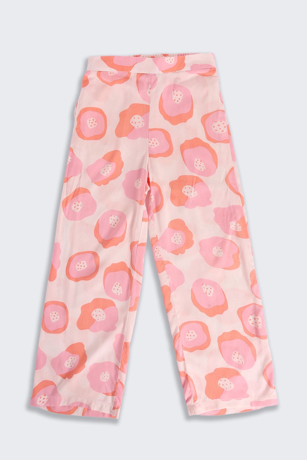 Coral All Over Printed Regular Fit Co-ord Set for Tweens Girls - Image 5