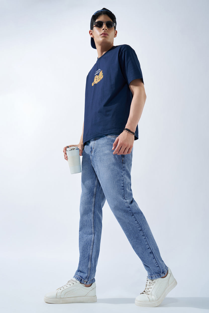 Light Blue Washed Jeans for Men - Image 6