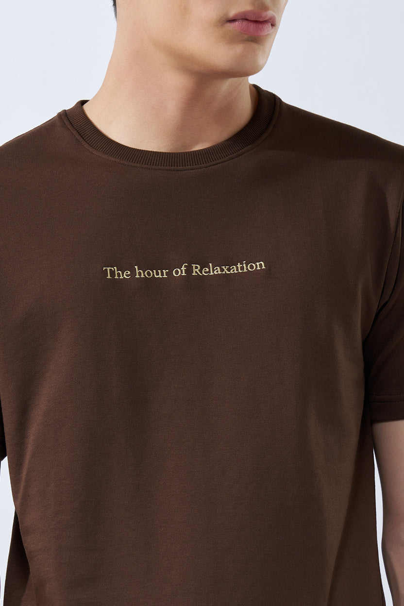 Brown Graphic T-Shirt for Men - Image 7