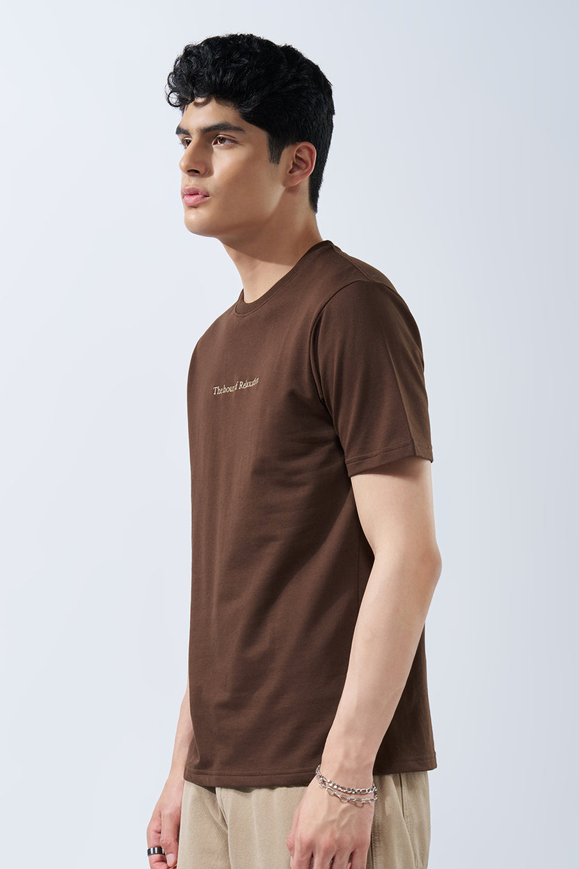 Brown Graphic T-Shirt for Men - Image 4