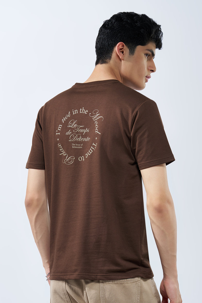 Brown Graphic T-Shirt for Men - Image 5