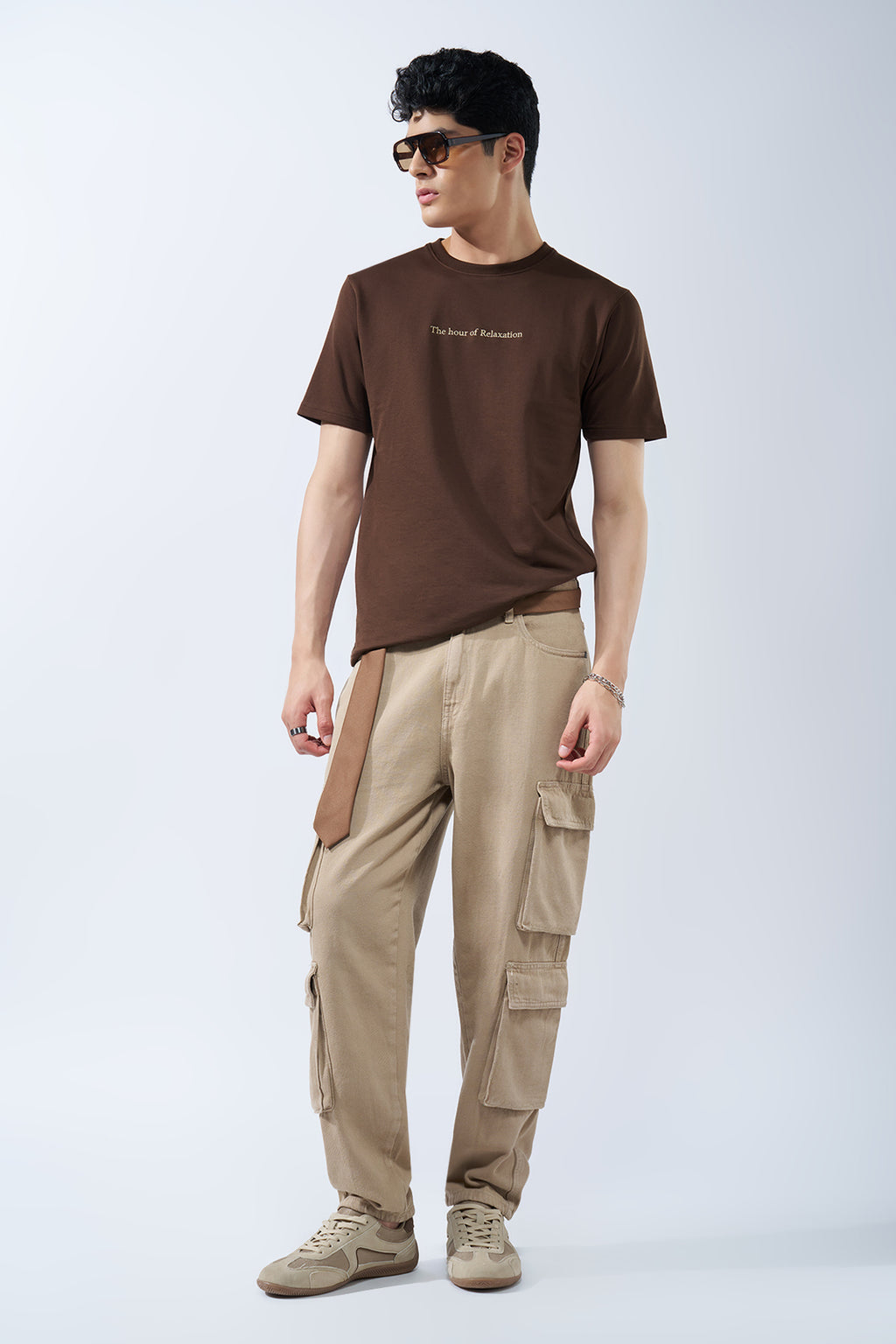 Brown Graphic T-Shirt for Men - Image 6