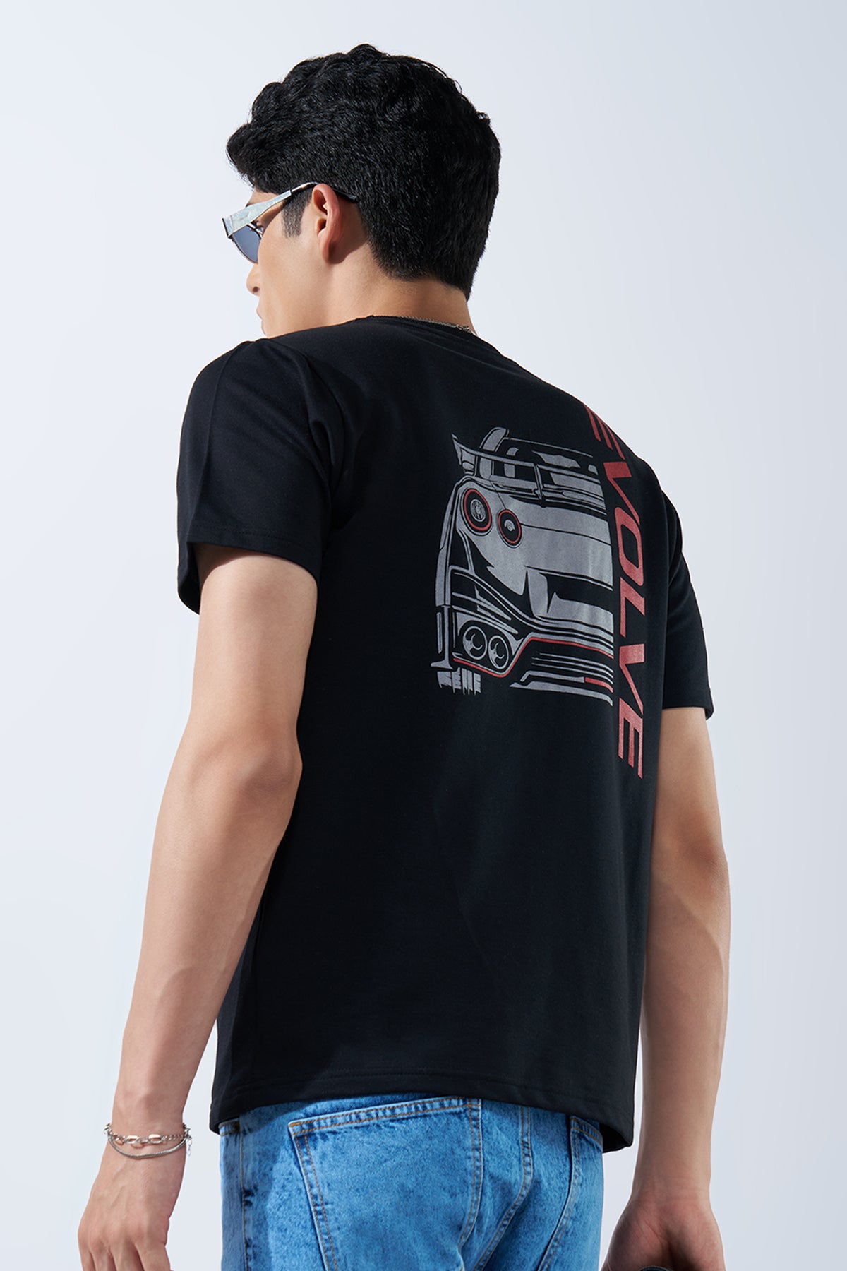 Black Car Graphic T-Shirt for Men - Image 1