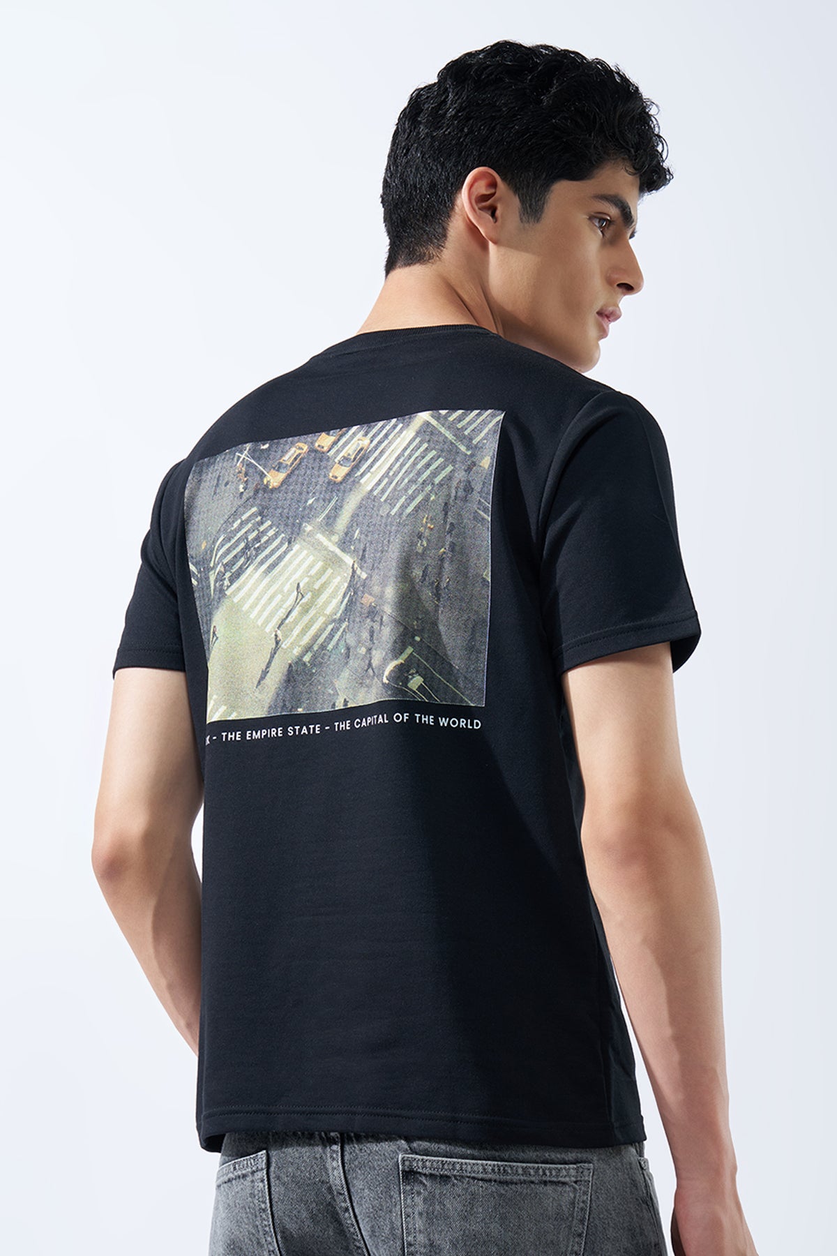 Black Graphic T-Shirt for Men - Image 5
