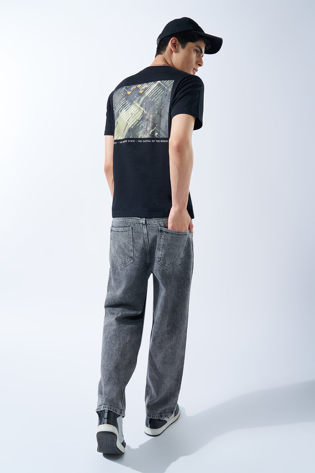 Black Graphic T-Shirt for Men - Image 6