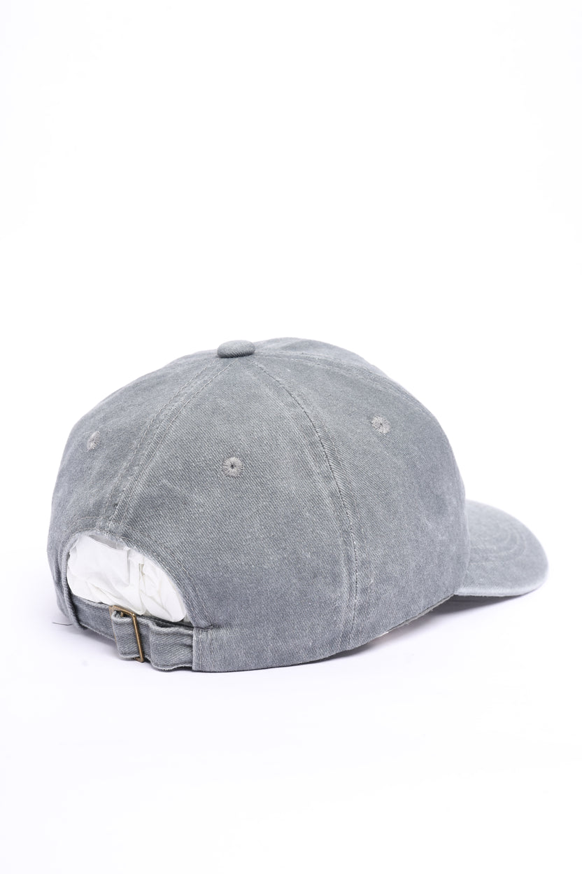Grey Washed Typographic Patch Baseball Cap for Men - Image 4