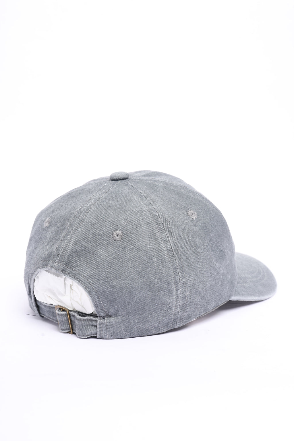 Grey Washed Typographic Patch Baseball Cap for Men - Image 4