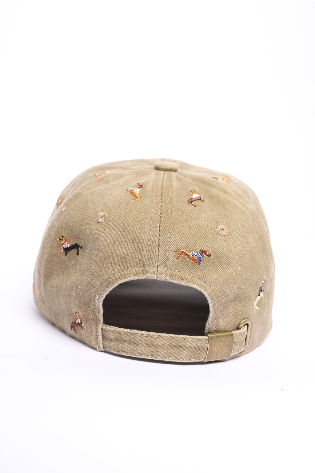 Beige Embroidered Motif Baseball Cap for Men - Image 3