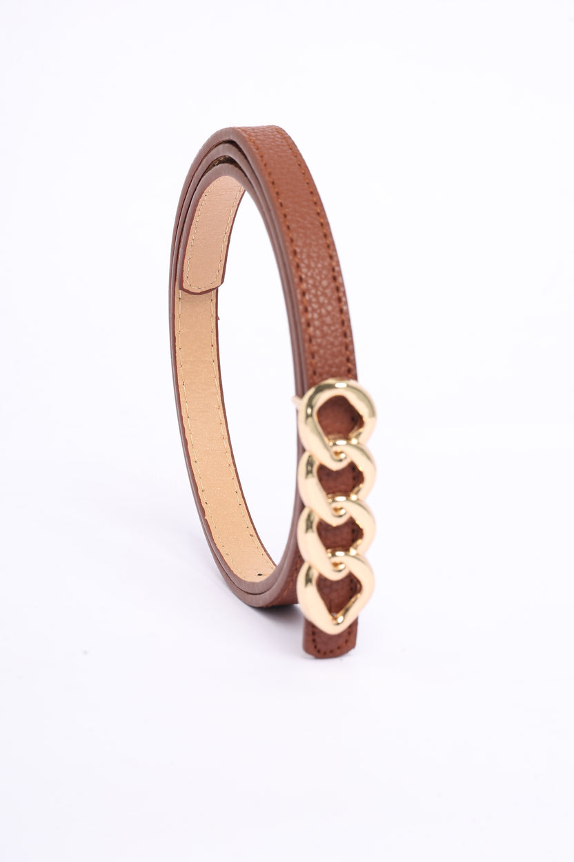 Multi-coloured Textured Pack of 2 Belts for Women - Image 6