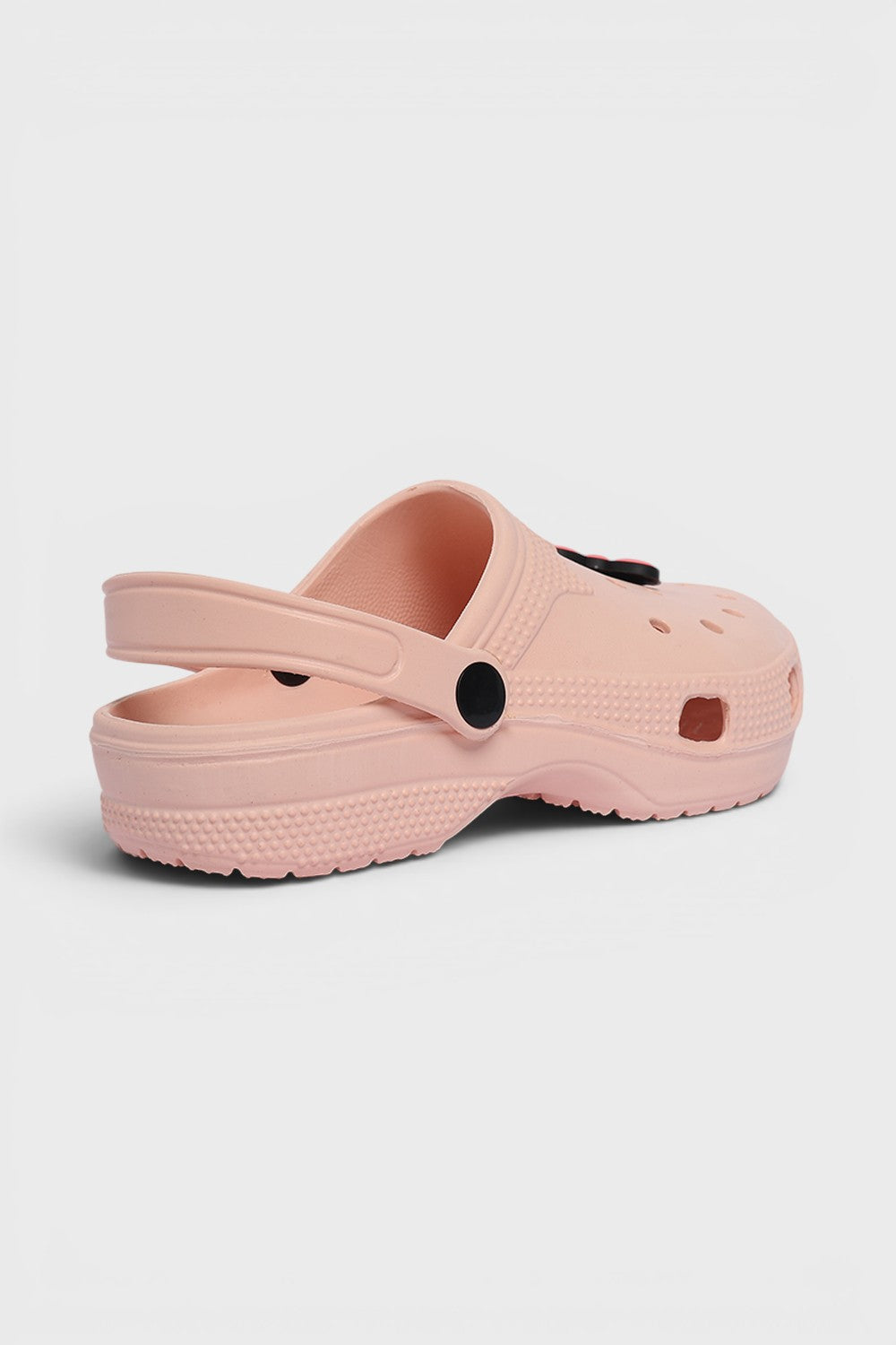 Peach Solid Platform Clogs for Girls - Image 3