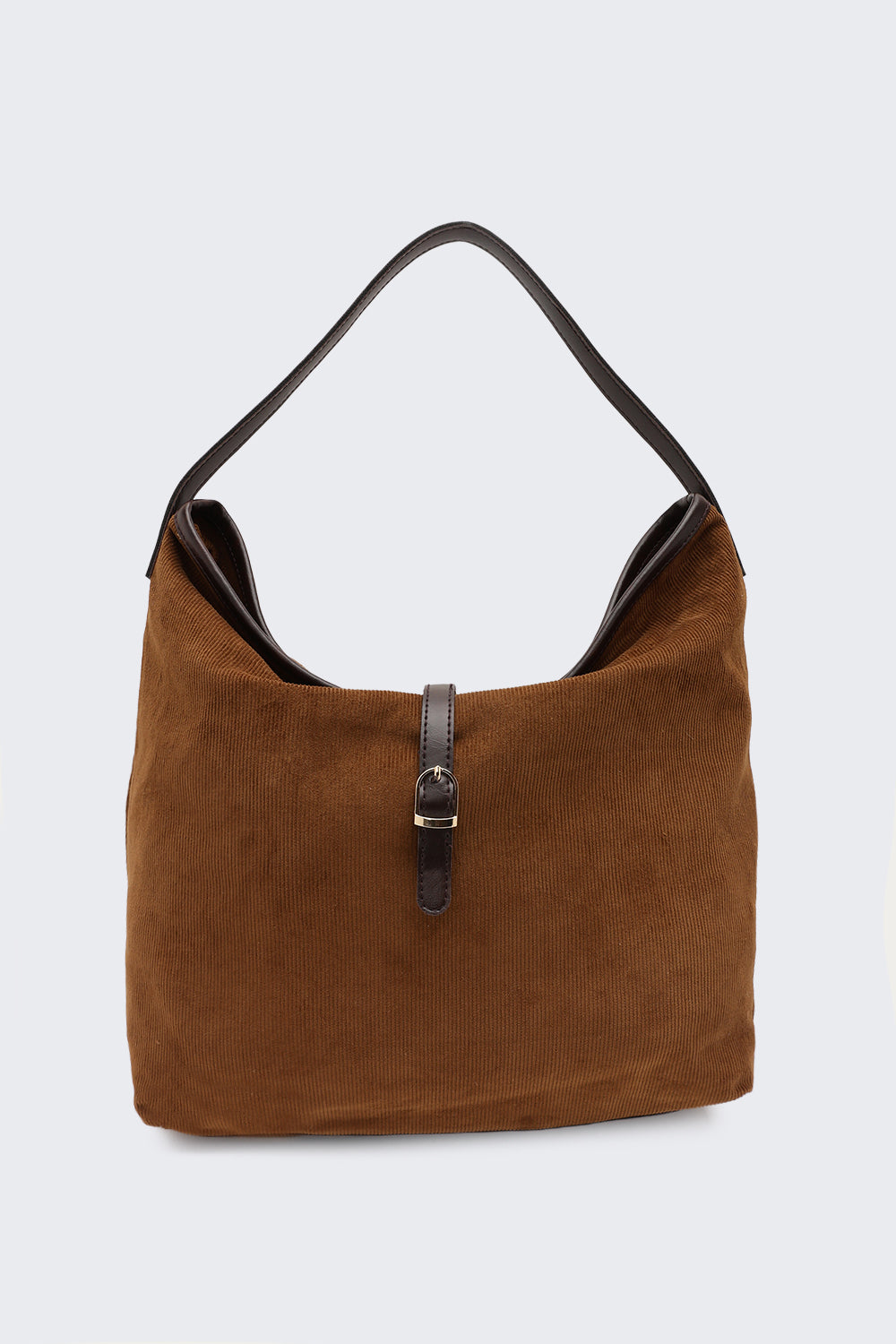 Brown Solid Tote Bag for Women - Image 2