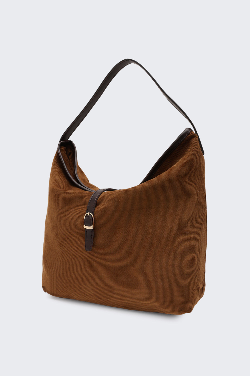 Brown Solid Tote Bag for Women - Image 3