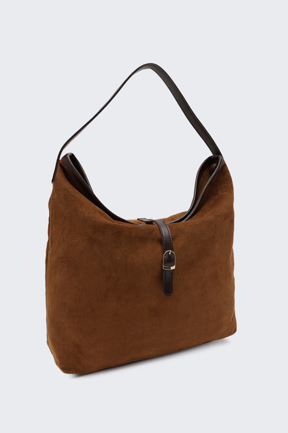 Brown Solid Tote Bag for Women - Image 5