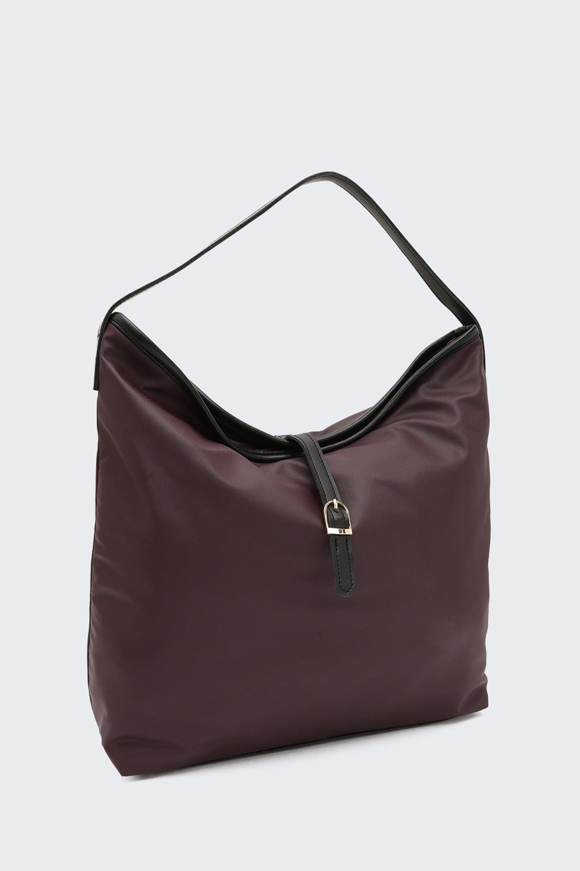 Maroon Solid Tote Bag for Women - Image 5
