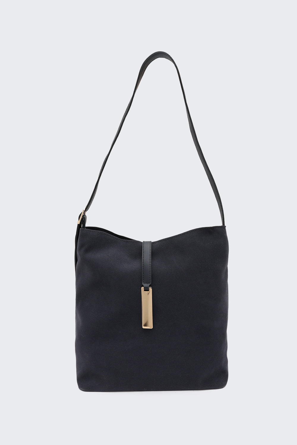 Navy Solid Tote Bag for Women - Image 2