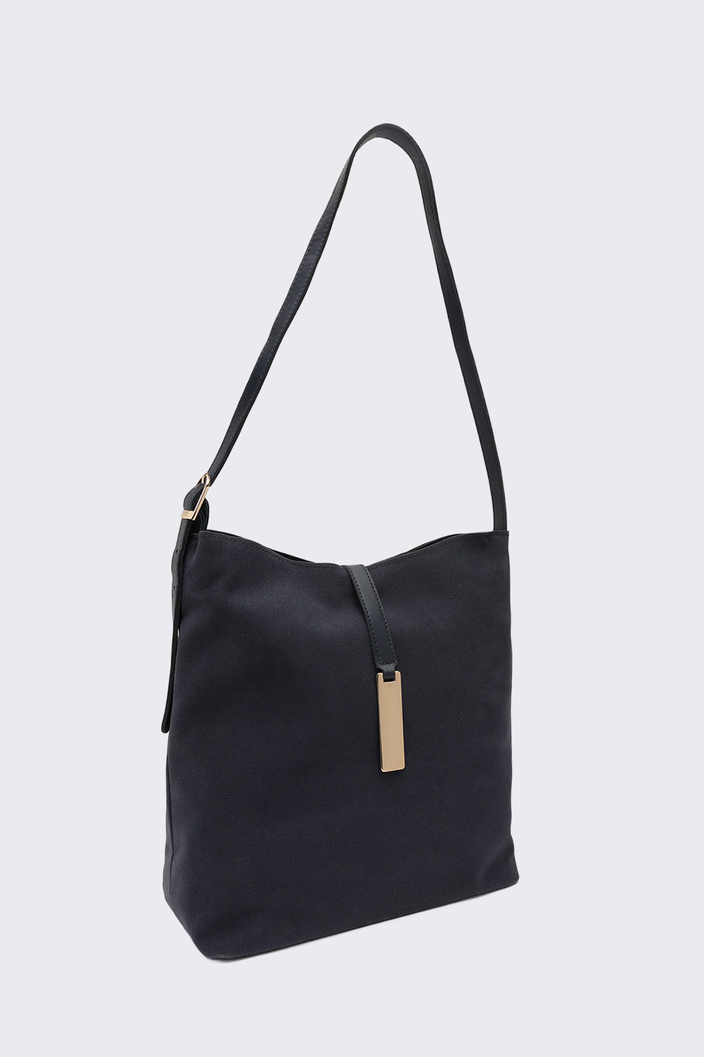 Navy Solid Tote Bag for Women - Image 3