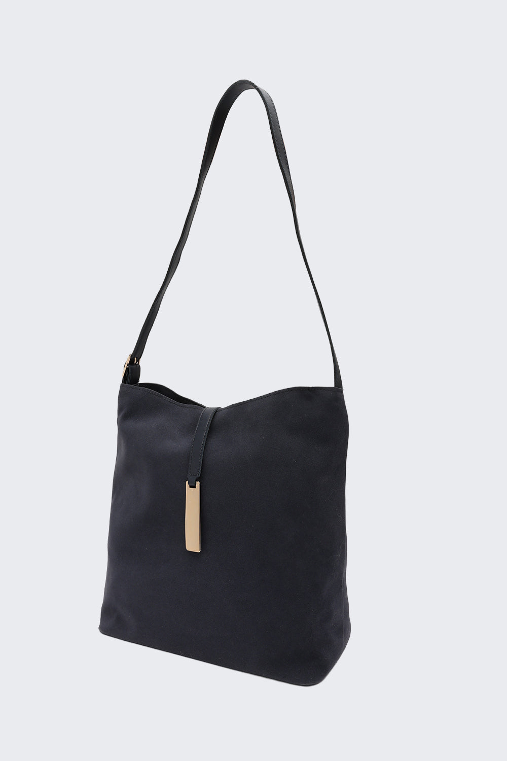 Navy Solid Tote Bag for Women - Image 5