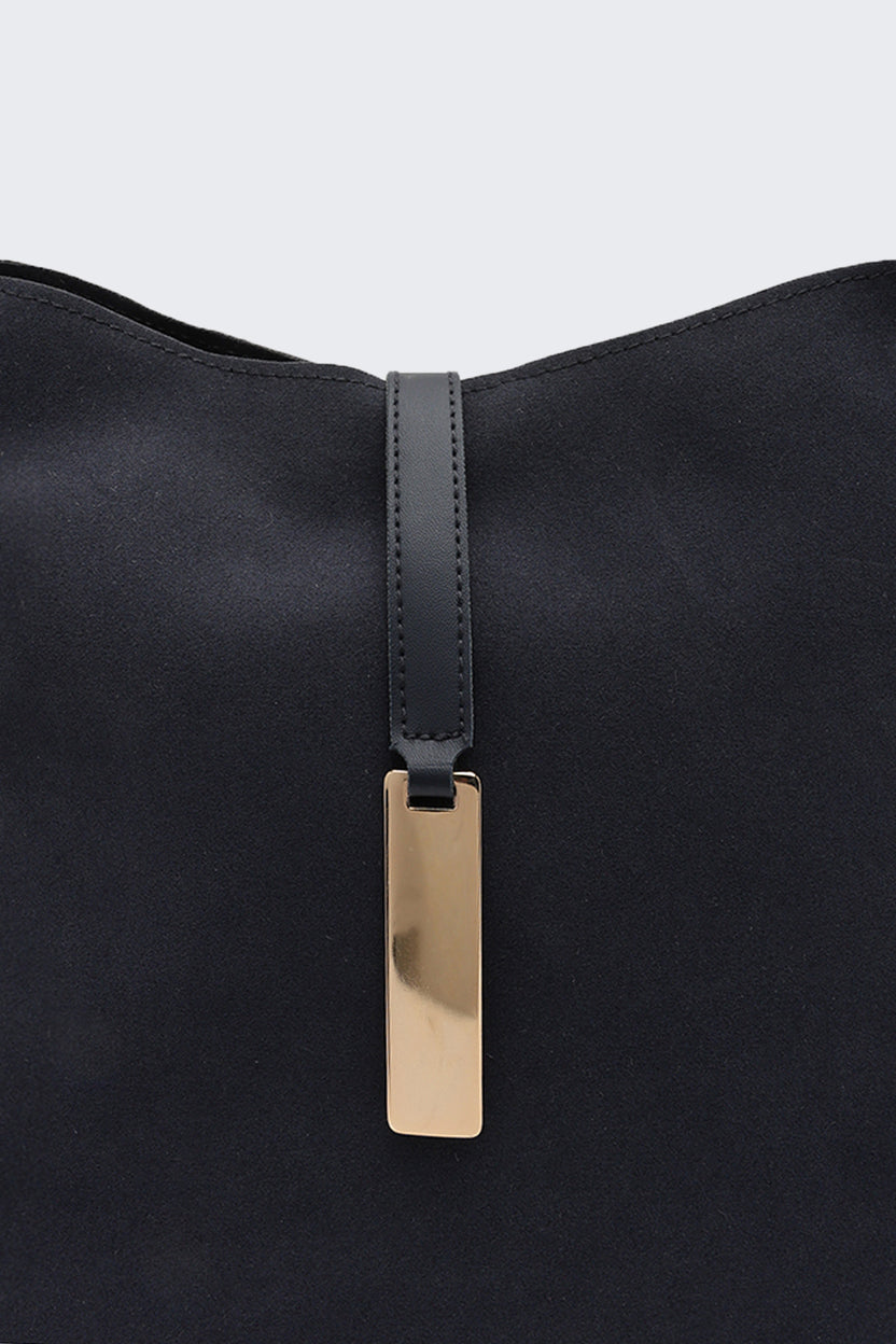 Navy Solid Tote Bag for Women - Image 6